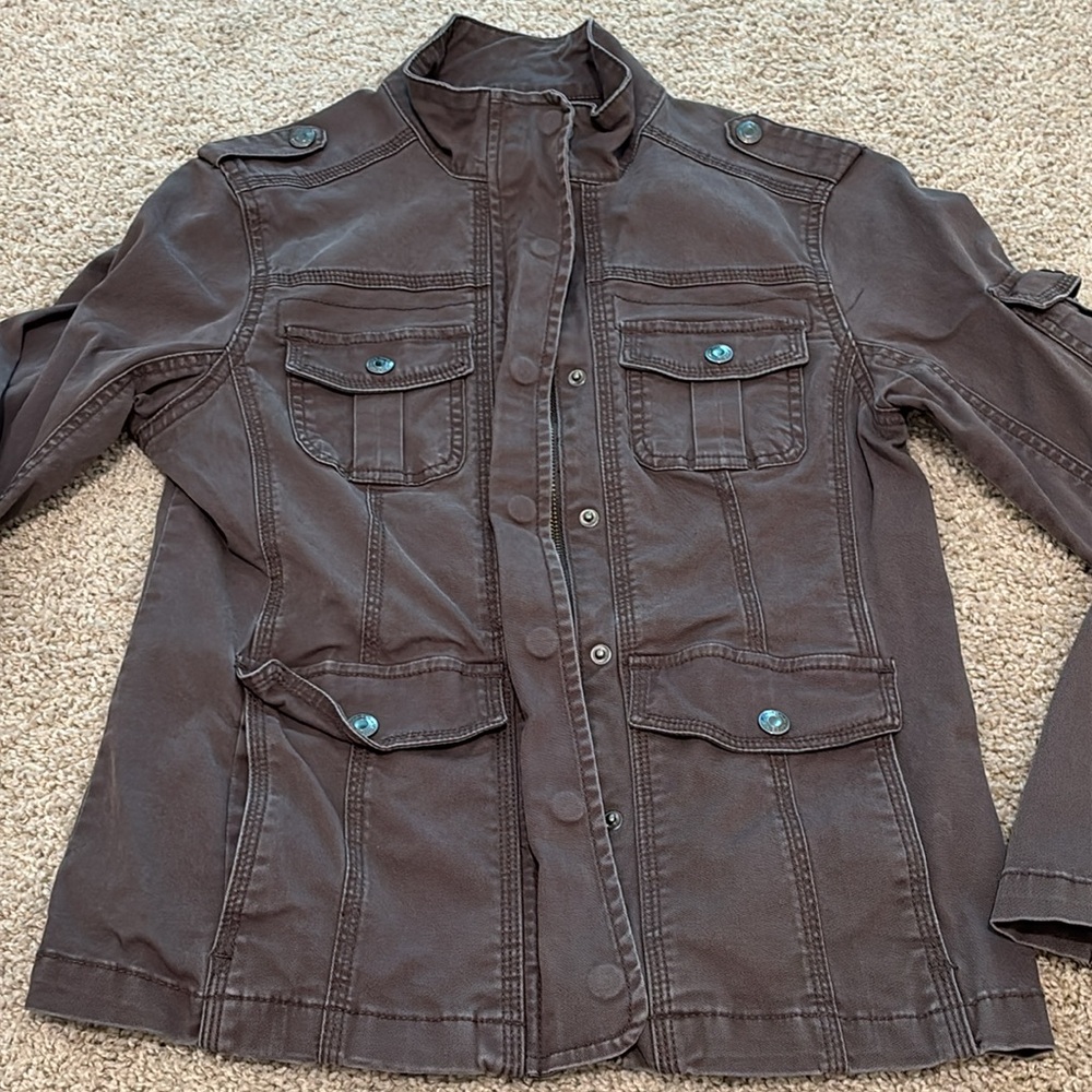 Kensie Women's Utility Jacket Duo - Olive Green & Mauve - Picture 3 of 10